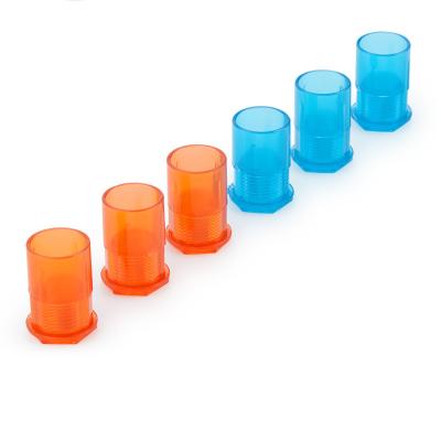 China Parts OEM Manufacturer Transparent PVC Industrial Plastic Cup Slimming Threading Tube Box Screw Lock Master Cup Painting Thread Tube Lock for sale