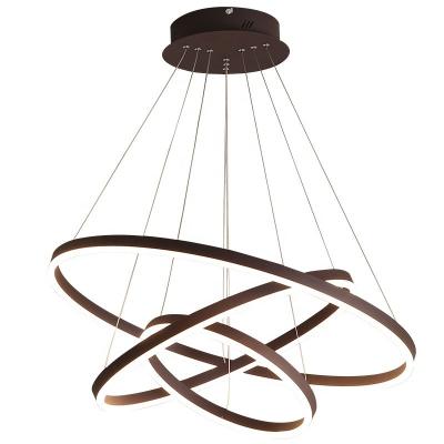 China Modern Ring LED Pendant Light Dimmable Acrylic Led Hanging Light Tied For Living Room Dining Room Bedroom for sale