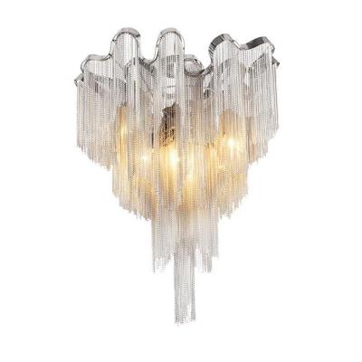 China Modern Pendant LED Ceiling Light Aluminum Decorative Large Tassel Ceiling Chain Pendant Lights For Living Room Dining Room for sale