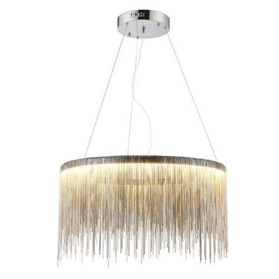 China Modern Iron Tassel Chandelier Lights High End Pendant Light Aluminum Chain Postmodern Style For Dining Room Living Room for sale