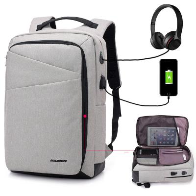 China With 2020 VE USB Backpack Men Laptop Bag USB Business Backpack Travel Bagpack 17.7 for sale