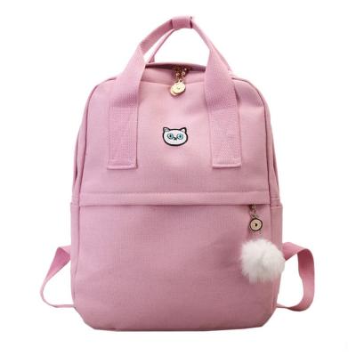 China NO 2019 new version canvas outdoor korean fabric fashion female leisure backpack girls bagpack women for sale