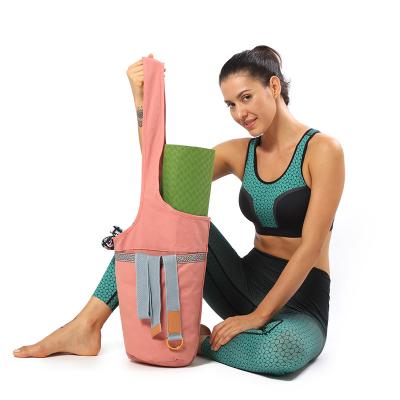 China 2020 Multi-Function Wholesale Purpose Canvas Exercise Sturdy Yoga Mat Sling Bag With Zippers Soft Yoga Mat Tote Carry Bag With Pocket for sale