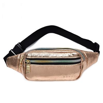 China No Laser Reflective PVC Fanny Pack Waist Bag Hot Selling Holographic Bag Reflective Clear Chest Bag for sale