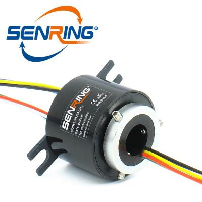 China Plastic hot sale slip ring bore size 12mm, mini OD 35mm 6 wires each 5A rotating 360 for sale