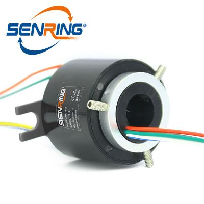 China Aluminum Alloy Slip Ring With Bore Size 12.7mm 12 Current Rating 5A Rotary Unions 440VAC/VDC Circuitry Wires for sale