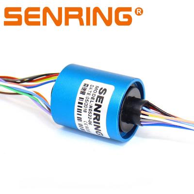 China Plastic / Aluminum Alloy Senring Slip Ring 12 Threads 2A Center Mini Hole 5mm OD 22mm Without Flange Slip Ring for sale