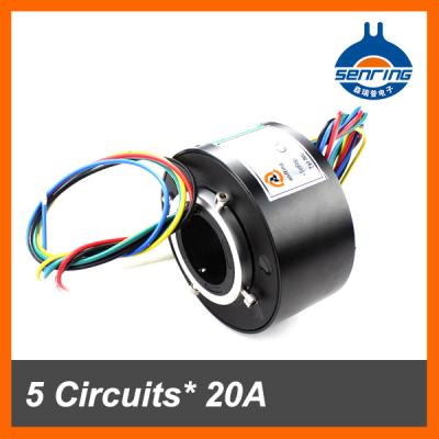 China Rotary Joint Slip Ring 5 Circuits / 20A Through Hole 38.1mm Contacts 38.1mm for sale