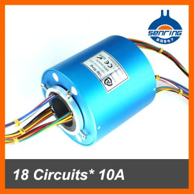 China Senring Manufacturer Slip Ring Connector 18 Circuits / Through Hole Bore Size 38.1mm (1.5