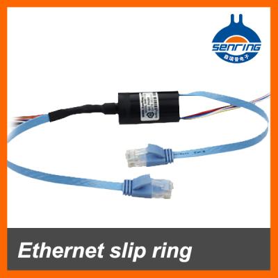 China Mini Overall Diameter 22mm 1 Channel Ethernet Slip Ring 1000MBT SNE01-12G for sale