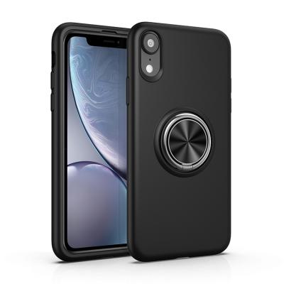 China 2019 OEM Shockproof Magnetic Alloy Ring Holder Phone Accessories Case Soft Feeling For Iphone Xr for sale