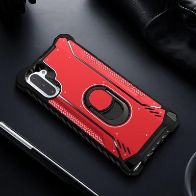 China 2020 New Shockproof Ti PC 3 In1 Armor Metal Ring Kickstand Phone Case For Samsung Galaxy Note 10 Plus for sale