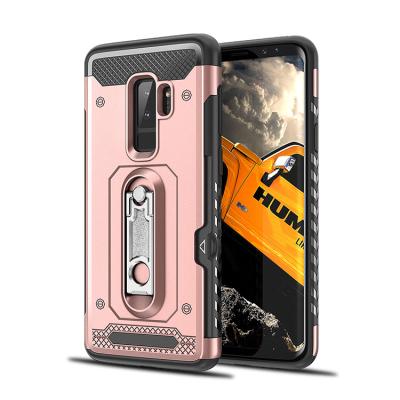 China Hybrid Metal Kickstand Phone Cover For Samsung Galaxy S9 Case With Metal Kickstand for sale