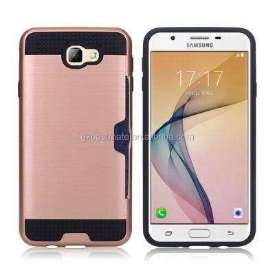 China For Samsung J7 Prime Heavy Duty Armor Case Cover For Samsung galaxy j7 Prime Card Slot Phone Case for sale