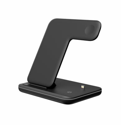 China Iphone 12 3 in 1 Wireless Charger Stand Cell Phone Holder Fast Charging Multifunctional Wireless Charger for sale