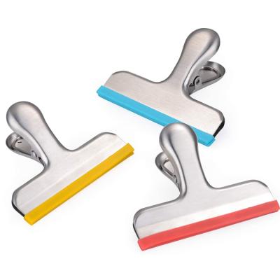 China Chip Bag Clips Covered viable with silicone - no more sharp edges - color coded with 5 different colors perfect for food bag for sale