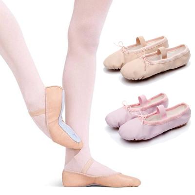 China COWHIDE Girls Ballet Practice Shoes , Yoga Shoes For Dance for sale