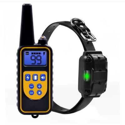 China Eco - Friendly Dog Training Collar 800m Chain Shock Collar With Remote , Rechargeable And Waterproof for sale