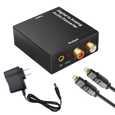 China Digital to Analog Converter DAC Digital SPDIF Toslink to Analog L/R Converter Stereo Audio Adapter with Fiber Optic Cable for PS3 Eri-Digital to Analog Converter for sale