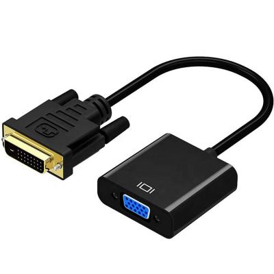 China ABS+PCBA DVI-D DVI D to VGA Cable Adapter 24 1 25 Pin Video Converter HD 1080P for sale