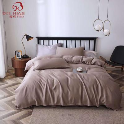 China Amazon Hot Selling Nondisposable 100% Luxury Organic Bamboo Fiber Bed Sheet Set Embroidered Bed Sheet Bedding Set for sale