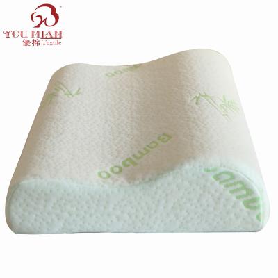 China New Anti-Static Ergonomic Orthopedic Ergonomic Wave Head Pillow Bamboo Memory Foam Pillow for sale