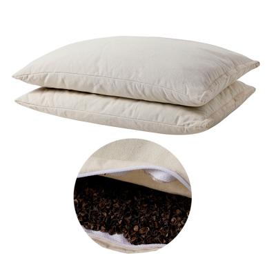 China PORTABLE Pure Buckwheat Husk Double Buckwheat Adult Children Pillow Full Single Buckwheat Pillow for sale