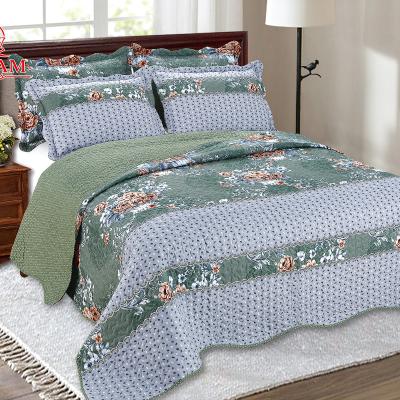 China Durable 38 Years Of Experience Product 100% Polyester Embossed Quilted Polyester Bedspread Comforter Bedspread for sale