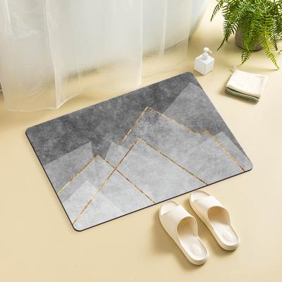 China Washable Fluffy Non-slip Mat Diatomite Set Bath Mats For Bathroom Mat for sale