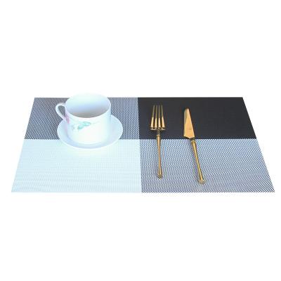 China 2022 Viable New Item Table Plate Mat Table Runner Manufacturer Chiffon Festi Rectangle Textured Textile PVC Place Mat for sale