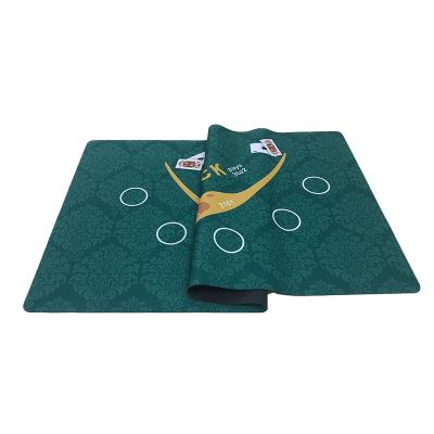 China Cloth+Rubber Waterproof Table Wholesale Ppoker Mat Custom Manufacturer Card Game Playmat Casino Custom Card Game Poker for sale