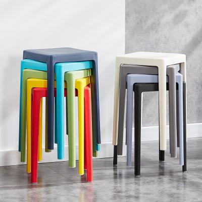 China Wholesale Cheap Modern Colorful Dining Stackable Plastic Chair Stackable Stool for sale