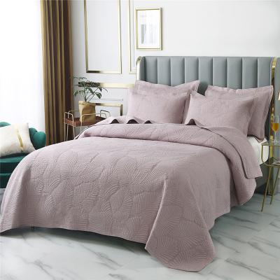 China Modern High Quality Embroidery Quilting Bedding Set Bedspread Comforter Cover for sale