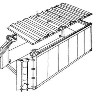 China 40OT Customized Tough Top Open Train Normal Cargo Marine And Sea Transport And Mineral Commodities Mobilization Dry Container for sale