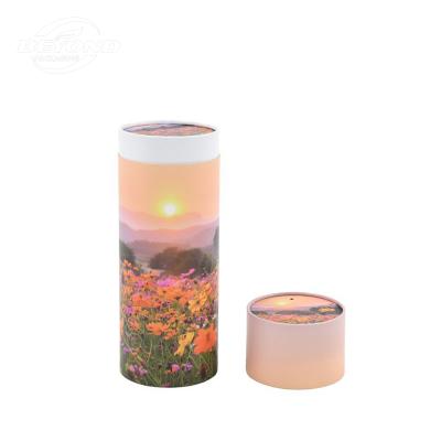 China Eco Friendly Recycled Materials Environmental Protection Paper Biodegradable Tube For Urn Plant Pots Packaging for sale