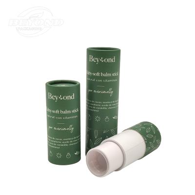 China Biodegradable Eco Friendly Customized Printing Round Cardboard Packaging Paper Tube Twist Up Lip Balm Tubes Lipstick Paper Tube Packaging for sale