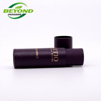 China Recycled Materials Custom Size Printing Cardboard Recycled Kraft Paper Tube Box For Lip Gloss Packaging for sale