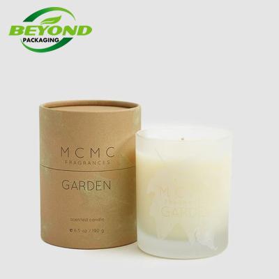 China Biodegradable luxury candle box cusom gift candle round cardboard tube box package,cylinder candle box packaging for sale