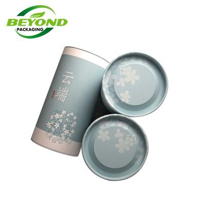 China Recycled Materials Custom Make Cardboard High Quality Aluminum Foil Tube Packaging With Tin Lid For T-Shirt for sale