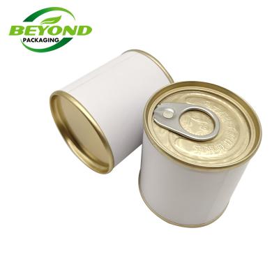 China Recycled Materials Cylinder Shape Cardboard Boxes Small Tube Lid Plain Paper Easy Peelable Tube Air Tight Tube For Coffee for sale