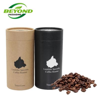 China Recycled Materials Packaging Design Food Grade Cardboard Cylinder Container For Tea Coffee Round Paper Tube Box Packaging for sale