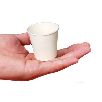 China 2/2.5oz Mini Logo Sample Cup Sauce Bowl Ice Cream Paper Cup Biodegradable Custom Material Small Paper Bowl Carton White Disposable Sauce Cup for sale