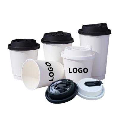 China Professional Logo Film Disposable Paper Coffee Cup Disposable Cup Beverage Custom Cup Disposable Paper Sleeves With Lids for sale