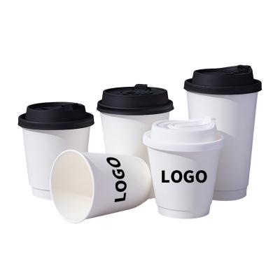 China Wholesale Custom Disposable Printed LOGO Single Wall Paper Cup Coffee Paper Cup Packaging Disposable Paper Cup Sleeves With Lids for sale