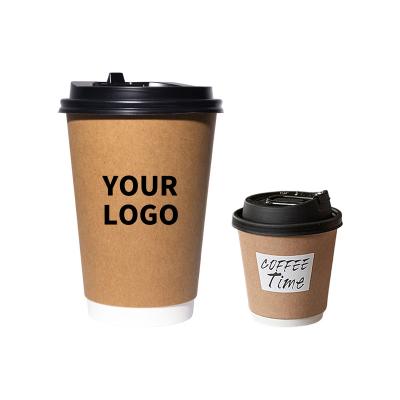 China Wholesale Disposable Coffee Paper Cup With Logo Wallpaper Disposable Coffee Cups 4oz 6oz 8oz 8boz 10oz 12oz 14oz 16oz Doubles With Lids for sale