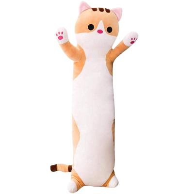 China Super Soft Plush Long Stretch Cat Shaped Pillow Cushion Cat Plush for sale