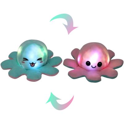 China Soft Speelgoed Omkeerbaar Octopus Pluche Gloeiende Omkeerbaar Omkeerbare Octopus Plush Led Omkeerbare Pluche Flip Octopus Gevulde Pluche Doll for sale