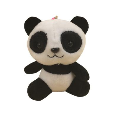 China Gift Wholesale Panda Printed Stuffed Animal Hanging Doll Keychain Acrylic Plush Key Chain for sale