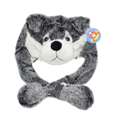 China JOINT Soft Cute Lovely Gift Ears Animal Head With Movable Plush Hoarse Ear Hat for sale