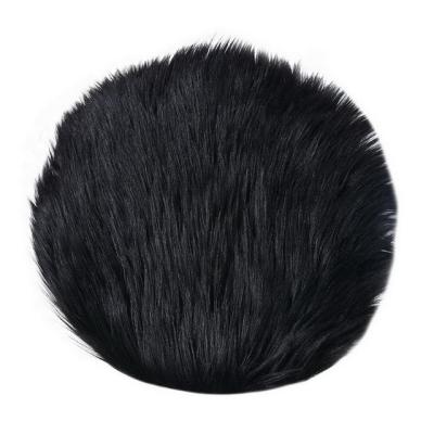 China Washable Custom Plush Faux Fur Floor Rug Living Room Plush Round Rug for sale